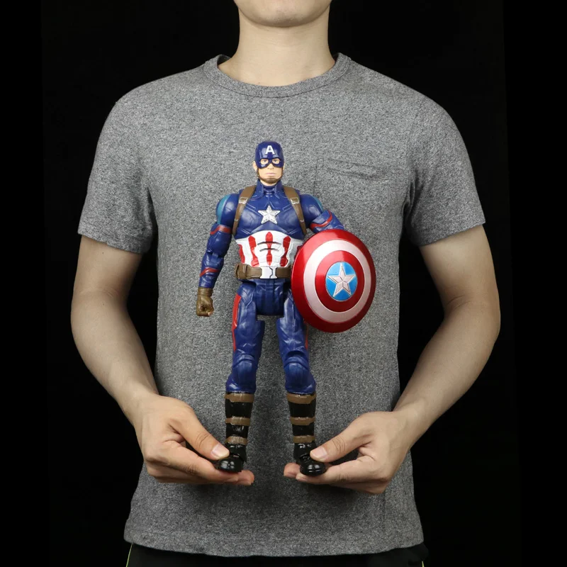 Captain America Marvel Подлинная авторизация Человек-паук Железный человек Капитан Америка игрушка модель деятельности кукла Avengers4 - Цвет: Captain America