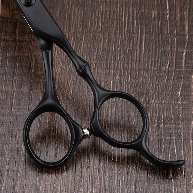 Японские Парикмахерские ножницы 6 дюймов черные бамбуковые для стрижки волос с