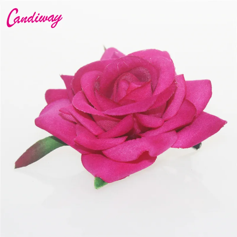 Заколка для волос с цветами женская Свадебный зажим темно розовыми аксессуары