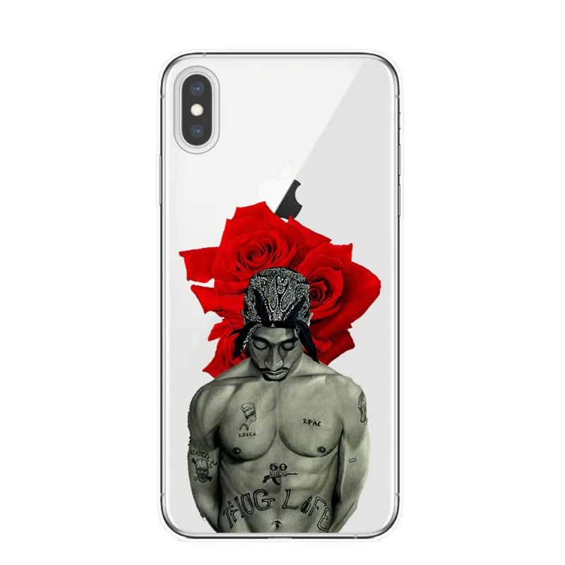 T5283 2Pac macaveli Tupac Amaru Shakur прозрачный силиконовый мягкий чехол для телефона из ТПУ для iPhone X XR XS Max 7 8 6 6S Plus 5S SE Fundas Coque - Цвет: T5283