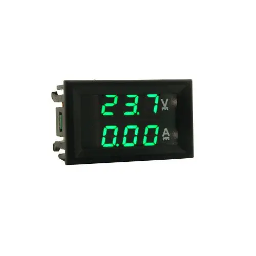 green-green Постоянный ток 100 в 10 А вольтметр амперметр 0,5" светодиодный дисплей синий+ красный светодиодный усилитель двойной цифровой вольт power Bank измеритель - Цвет: green-green