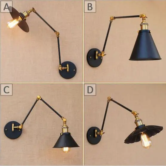 Ретро Настенные светильники Эдисона в деревенском стиле для дома столовой