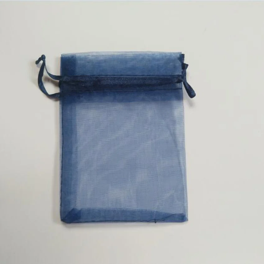 100 шт. темно синие сумки из органзы на шнурке|Упаковка и стойки для украшений| | - Фото №1