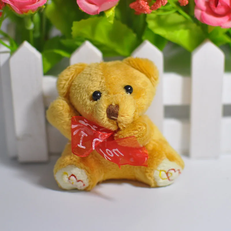 Милый плюшевый мишка 5 см с шарфом Chaveiro Mini Urso De Pelucia Oso ювелирные аксессуары