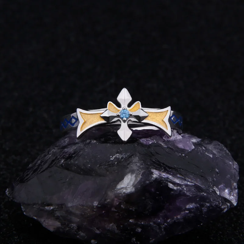 S925 Silver Sword Art Online: Alicization Zuberg Alice Ring Cosplay Prop Daily Cos Gift Adjustable 53.2mm -58.2mm | Украшения и