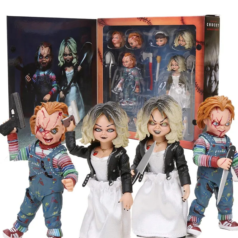 NECA ужас Невеста Чаки фигурки конечная Чаки и Тиффани детские игры фильм Чаки ПВХ фигурка кукла коллекция подарок