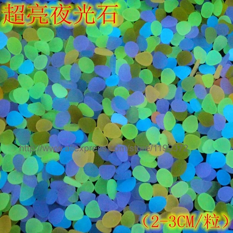 1200 Pieces Glow In The Dark Stones Pebbles Rock for Fish Tank Aquarium Garden Multi Color Fluorescence Luminous Freeship | Дом и сад