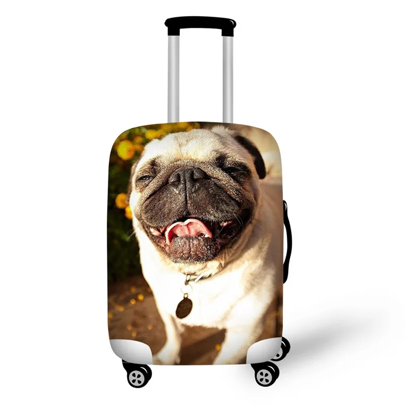 L1641 Nopersonality Puppy принт с Мопсом багаж защитный чехол эластичный 18-30 дюймов чемодан Крышка Водонепроницаемый для дорожных принадлежностей - Цвет: L1641