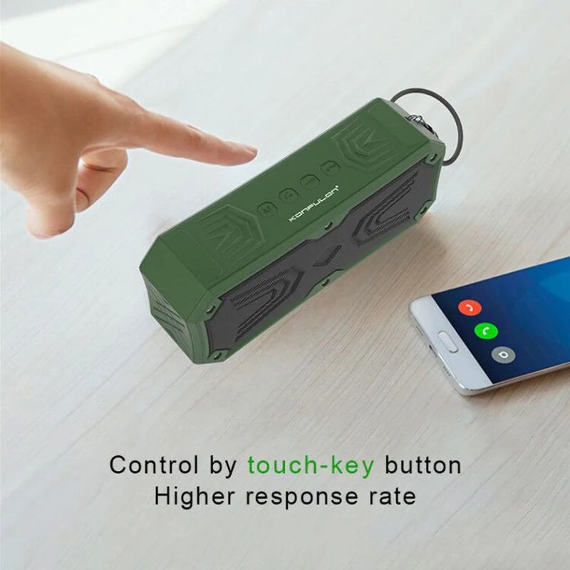VTIN K19 Беспроводной Bluetooth 4 2 Динамик IPX6 Водонепроницаемый Портативный сенсорная