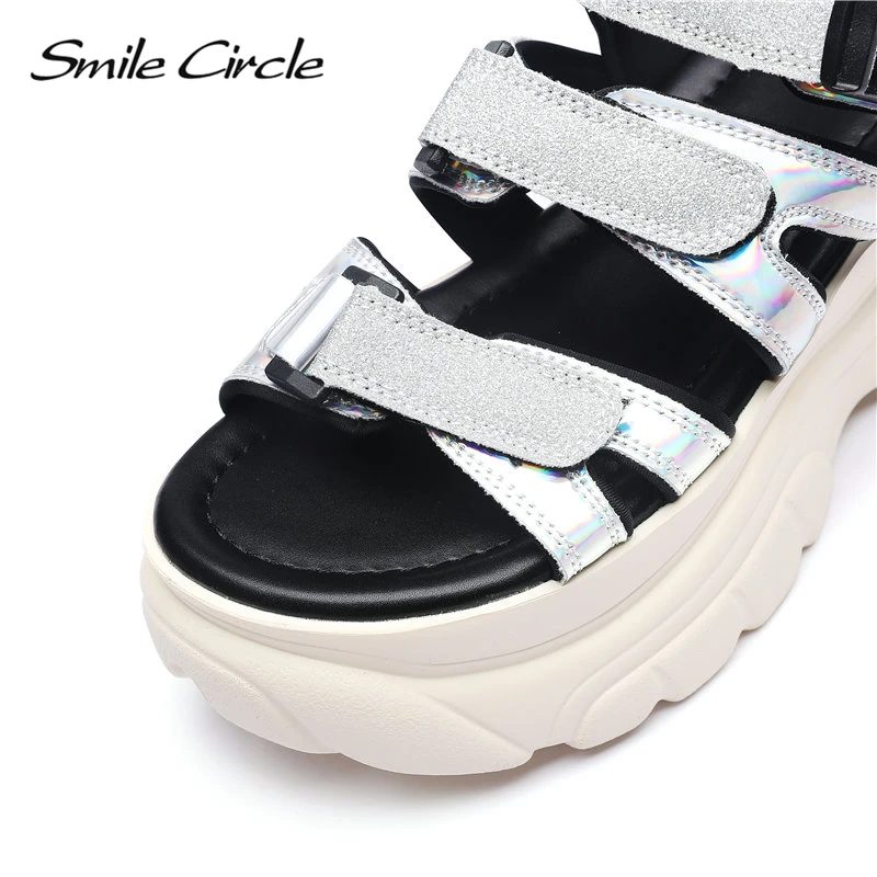 Женские сандалии со смайликом коллекция 2019 года сезон лето модная обувь на
