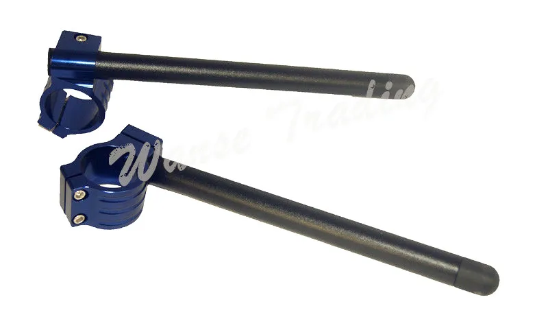 

Universal Racing Clip on Ons Clipon Fork Tube Handlebars Black+Blue For 31MM 33MM 35MM 36MM 37MM 39MM 41MM 43MM 45MM 46MM 48MM