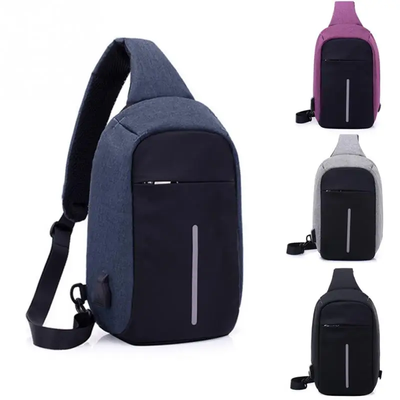 The New Waterproof Anti-Theft Chest Bag Hide Zipper Briefcase Charging Messenger Bag