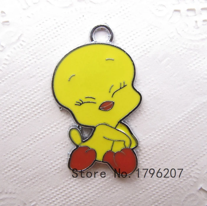 10 шт. морском стиле с надписью Tweety мультяшной птицей ожерелье подвеской в