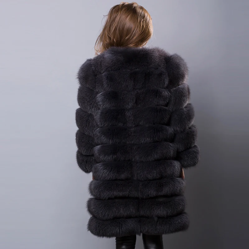 Пальто из натурального меха съемные Жилеты для женщин 90 см пальто куртка в