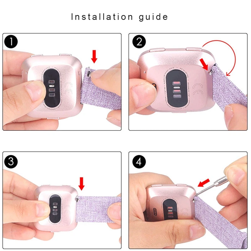 Прочный Плетеный холщовый нейлоновый ремешок для Fitbit часы Versa Band Для 2/versa lite смарт