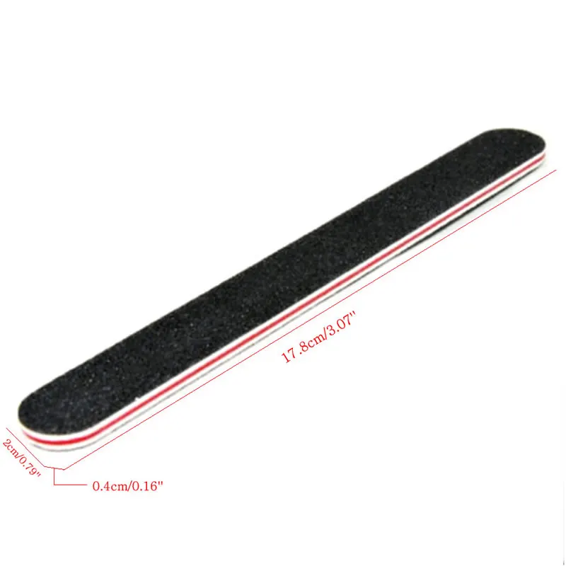 Черный двухсторонний дизайн ногтей маникюрный набор для шлифовки File Grits хороший