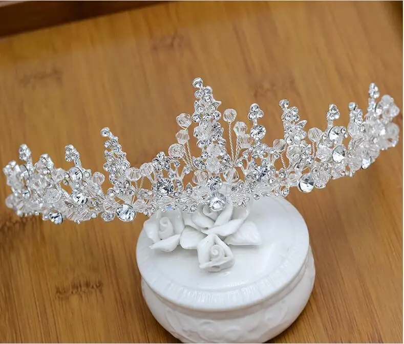 Великолепная принцесса 2019 большие Свадебные короны свадебные украшения