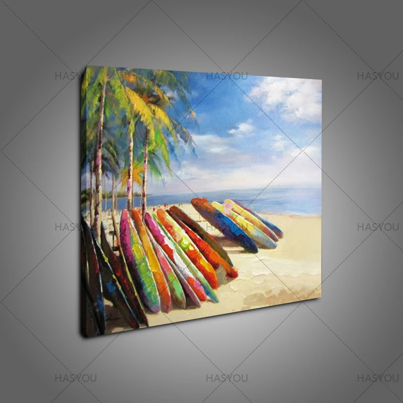 Современное искусство абстрактный пейзаж абстрактное пляжное масло живопись на