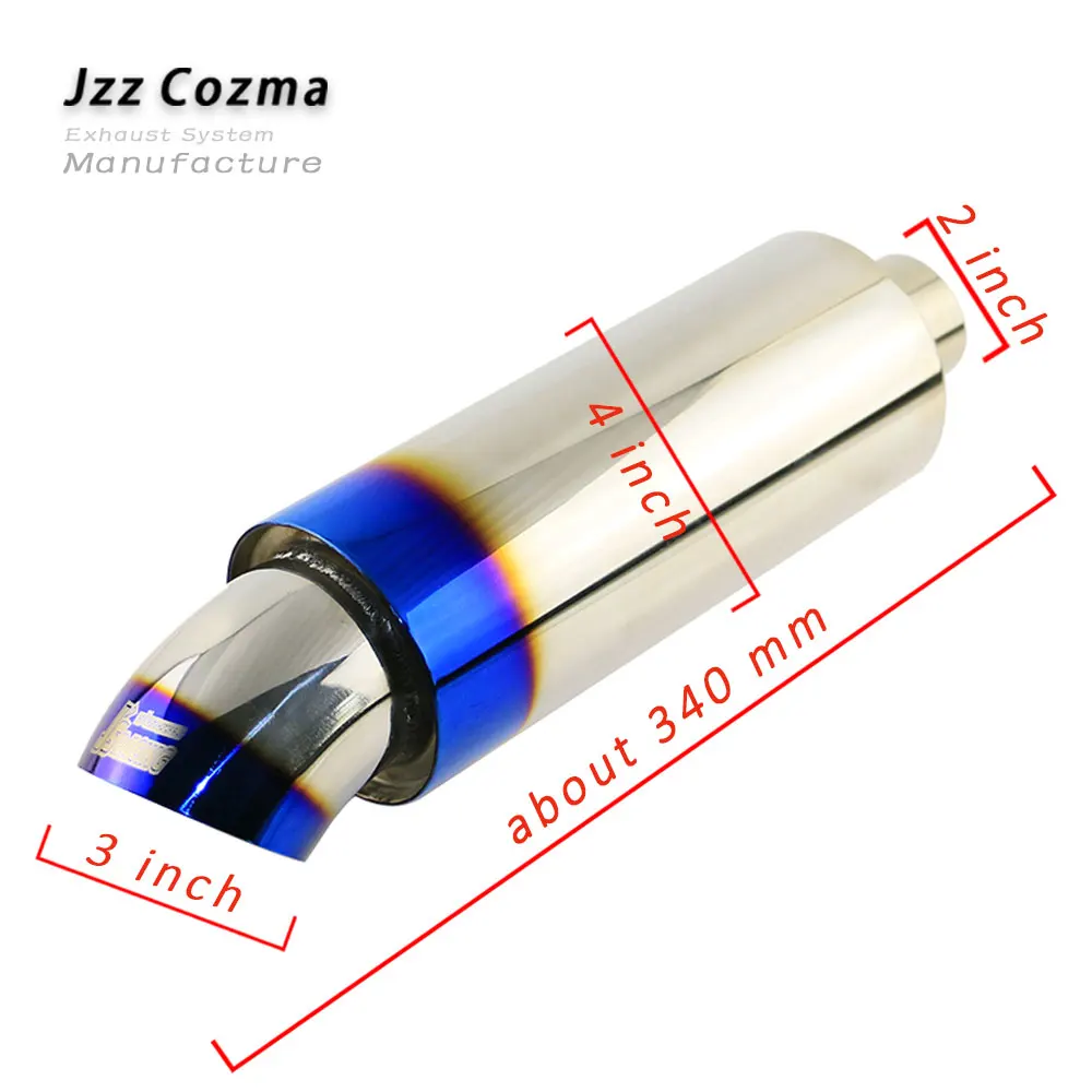 Высококачественный прямой выхлоп JZZ 2 дюйма для автомобиля глушитель JS Racing Jasma 3