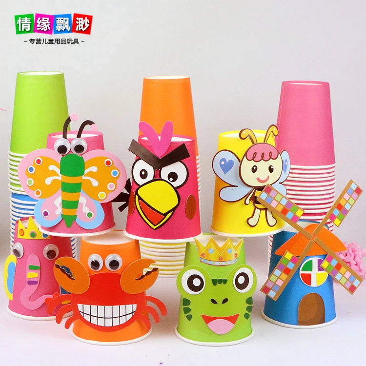 12 шт. Разноцветные бумажные стаканчики для детского сада|toy cup|cup frametoy export |