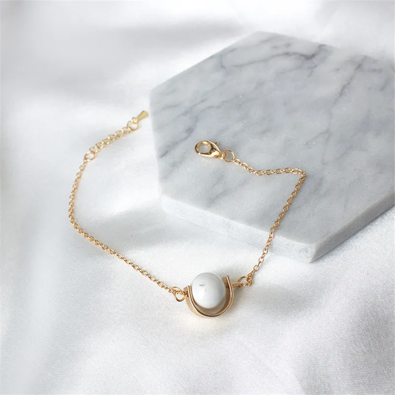 L229 Мужские Браслеты Ретро Переводные бусины натуральный камень мраморная