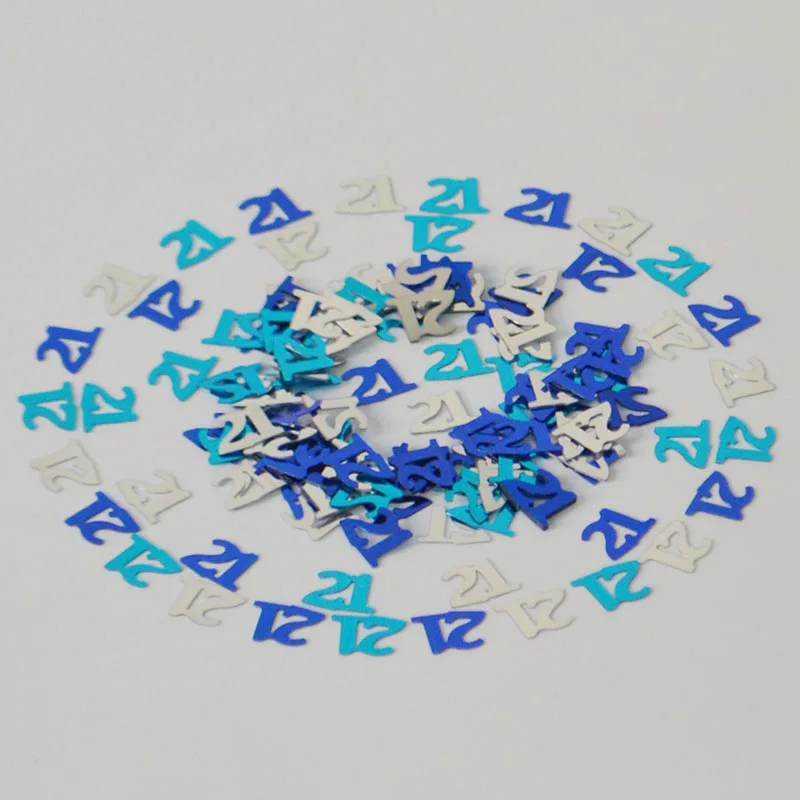 15 г Возраст 21st лет с днем рождения конфетти Разбрасыватели для стола фольга