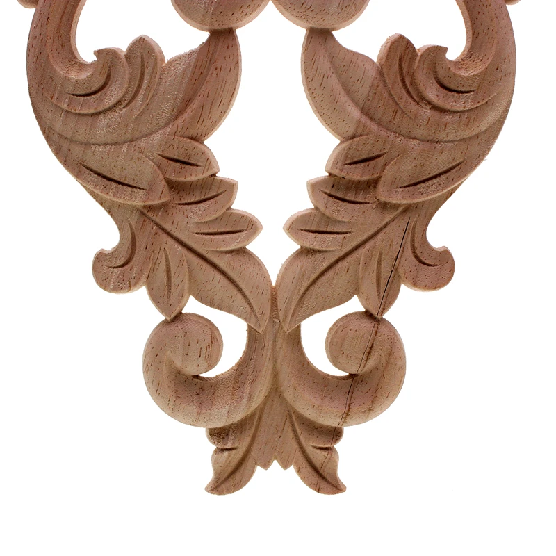 Vintage Unpainted Wood Carved Decal Corner Applique Frame For Home Furniture Wall Cabinet Door Decorative Wooden Miniature Craft | Дом и сад