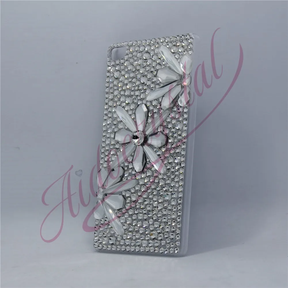 AIDO crystal белый снег горный хрусталь случаях прозрачного хрусталя Bling gliter телефон