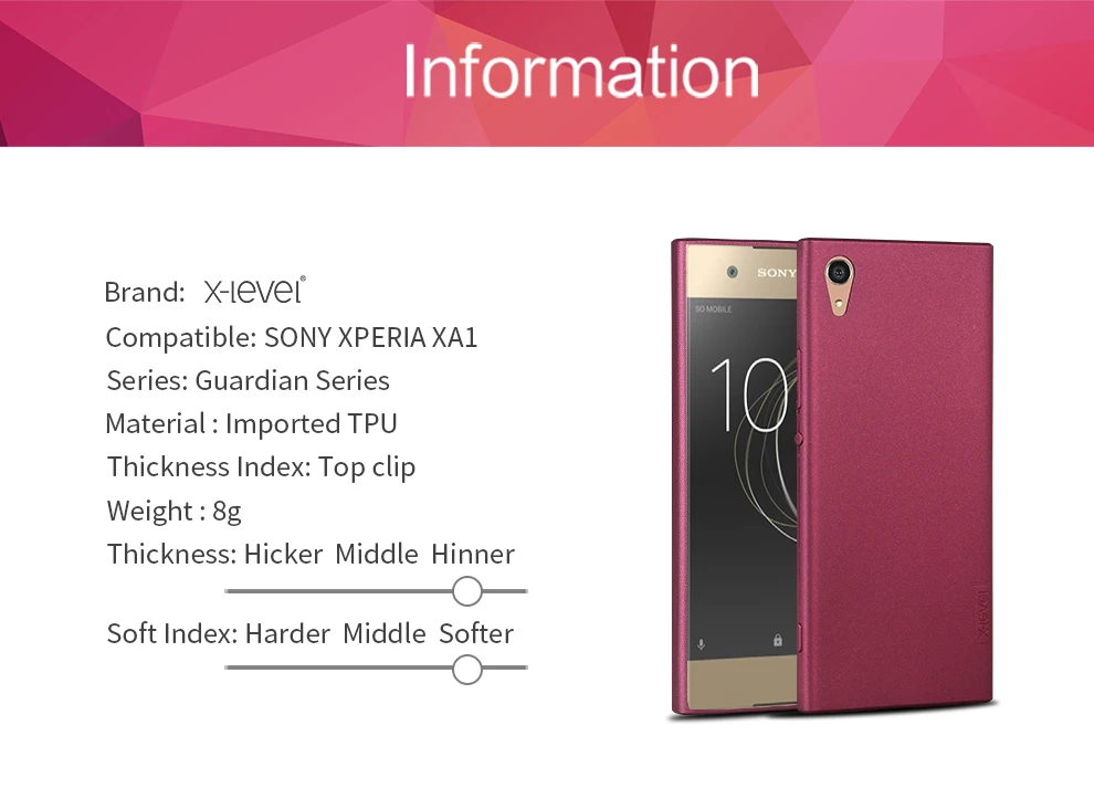 Силиконовый чехол X-Level для sony Xperia 10 Plus Z3 Z5 X compact XZ XZ1 XZ2 XA XA1 XA2 ultra Plus Мягкий матовый чехол из ТПУ на заднюю панель