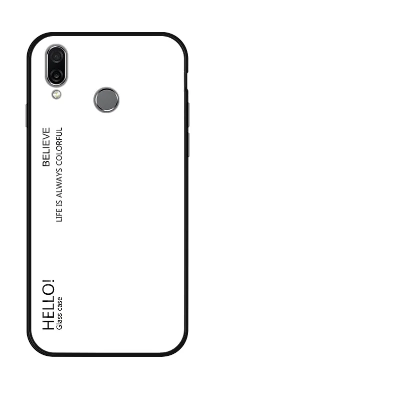 Белый Чехол для Xiaomi mi Play, чехол из закаленного стекла для Xiao mi Play, градиентный цвет, задняя крышка, мягкий бампер для Xiaomi mi Play, чехол, корпус - Цвет: Белый