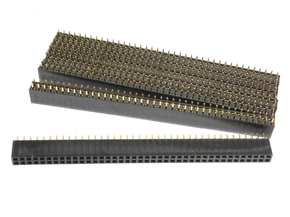 5 шт. 2 54 мм 2*40 Pin двойной прямой ряд гнездовой разъем 2x40 80p|Интегральные схемы| |