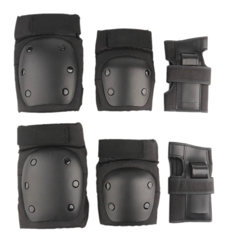 6Pcs Adults Child Skating Protective Gear Elbow Knee Pads Wristguard Cycling Skateboard Ice Roller Protector | Спорт и развлечения