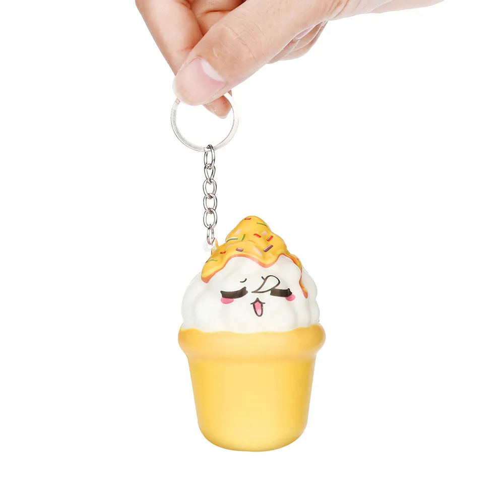 Elastic Environmentally PU Squishies Kawaii Ice Cream Scented Keychain Stress Relief Toys Squeeze Cute Slow Rising | Игрушки и хобби