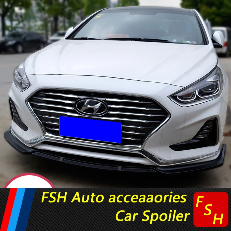 Для Hyundai Sonata передний спойлер ABS бампер диффузор защитные бамперы для Body kit 2017