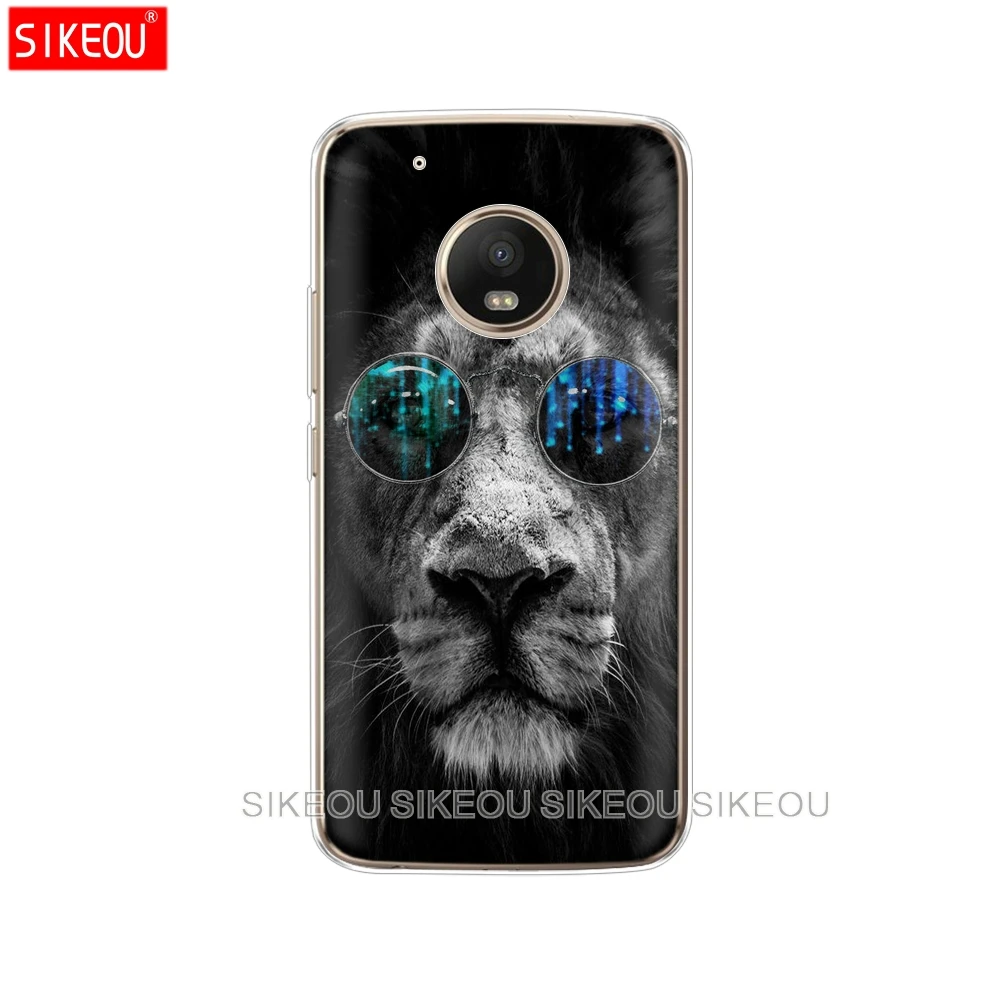 Силиконовый чехол для телефона Motorola Moto G6 G5 G5S Z2 Z3 PLAY PLUS X4 E4 E5 C Lion tiger Fashion Lovely