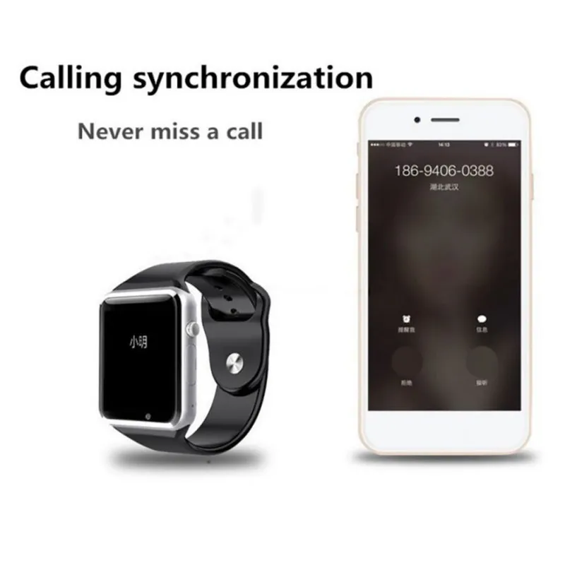 A1 наручные часы Bluetooth смарт часы Спорт Шагомер с sim-камерой Smartwatch для Android HUAWEI Apple samsung часы сmарт часы