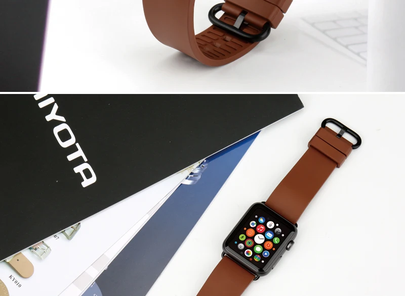 MAIKES модный красный резиновый ремешок для часов для Apple Watch Band 44 мм 40 мм iWatch все модели для Apple Watch 42 мм 38 мм серия 4 3 2 1