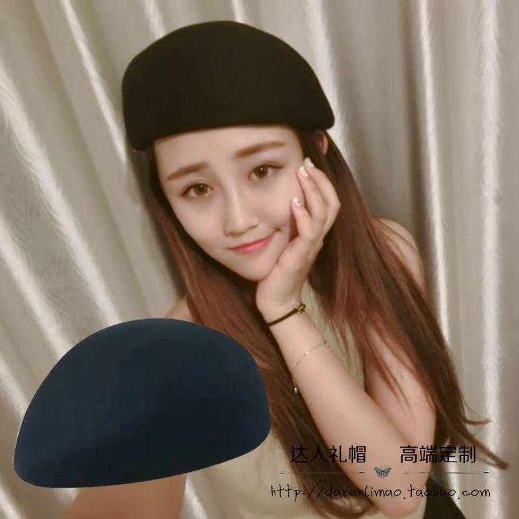 Шерстяная шапка берет Кепка художник женская шляпа поля геометрические