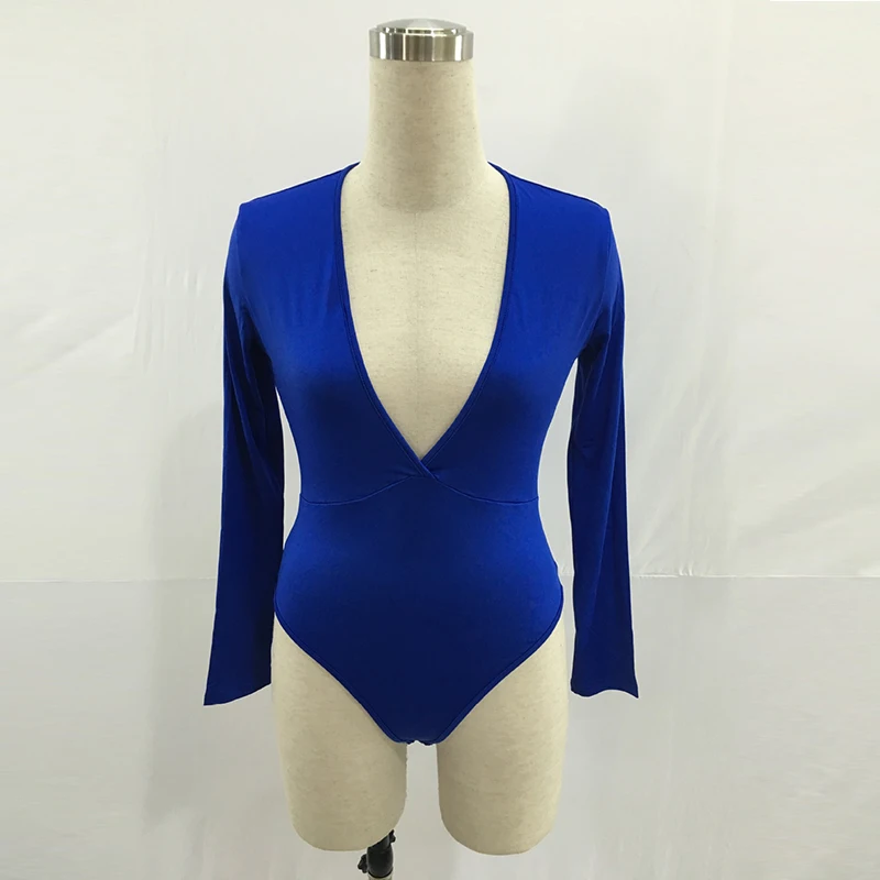 Женский комбинезон с длинными рукавами BHflutter пикантный v образным вырезом