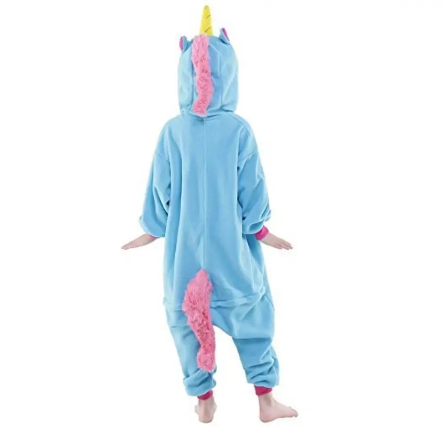 Детская фланелевая мягкая зимняя пижама в виде единорога Kugurumi детская одежда для