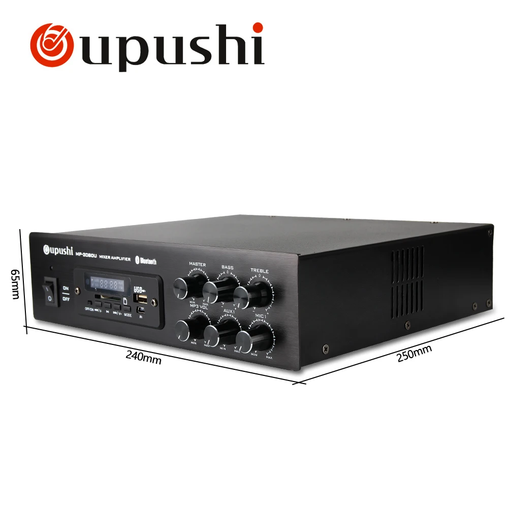 Горячая Oupushi 70/100 V PA ламповый усилитель Bluetooth 60 Вт, 80 Вт домашний мини аудио усилитель плата с пультом дистанционного управления