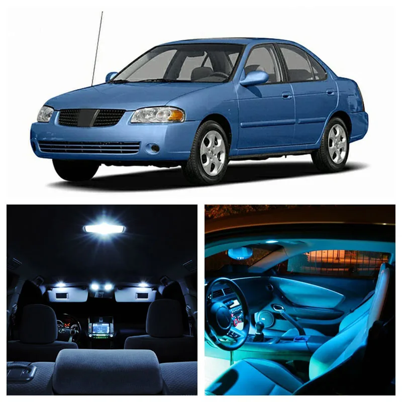 9 шт. белые ледяные синие светодиодный лампы светильник 2004 2006 Nissan Sentra комплект