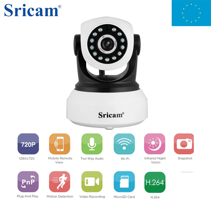 Местные Доставка! Sricam SP017 720 P домашняя охранная ip-камера беспроводная WiFi камера