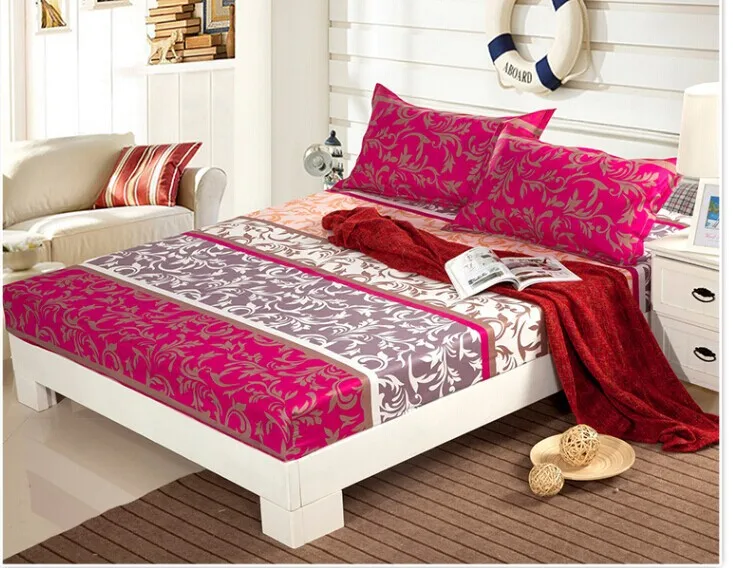 Горячая 100% хлопок простыня с резиновым поясом наматрасник покрывало Sabanas