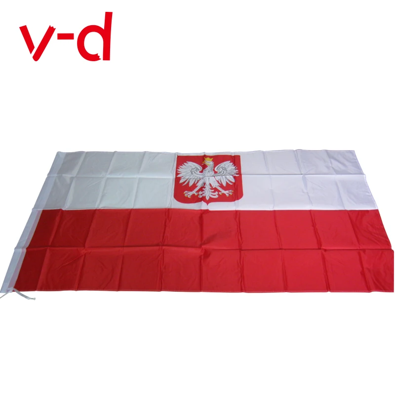 

free shipping xvggdg The Poland Flag Polyester Flag 5*3 FT 150*90 CM High Quality Cheap Price In-kind Shooting