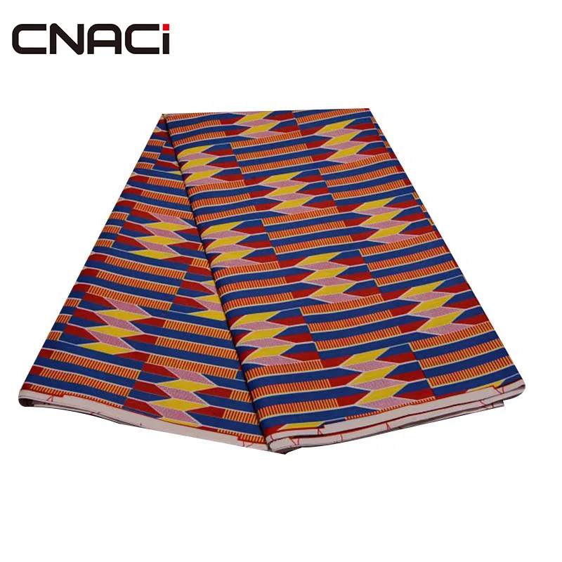 CNACI реальный воск ткань Анкара 6 ярдов Гана Kente настоящий голландский воск африканская ткань Гана Kente Лидер продаж батик воск