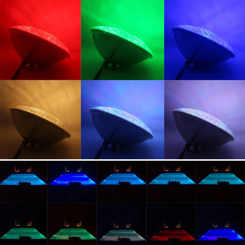 Стеклянный светодиодный светильник для бассейна PAR56 18 Вт 36 54 RGB сменный цвет