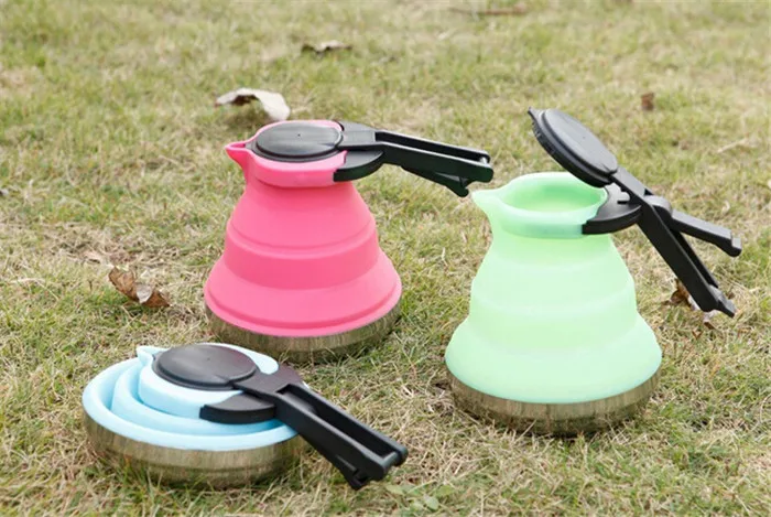 15 шт./лот оптовая складной Кемпинг чайник|camping kettle stainless steel|kettle portablekettle bottle |