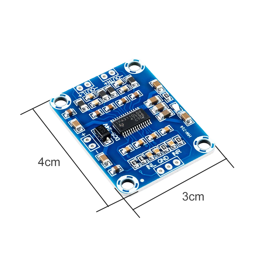 2X15W TPA3110 цифровой аудио усилитель модуль Плата ультра тонкий мини бинауральный DC