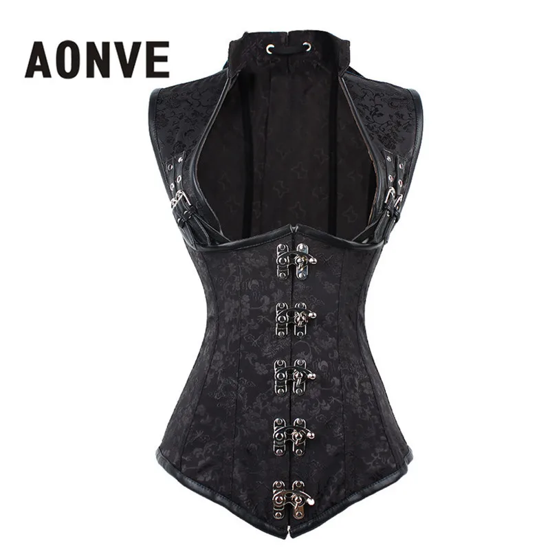 Тренажер для талии AONVE моделирующие Корсеты в стиле стимпанк топ из парчи нижнее
